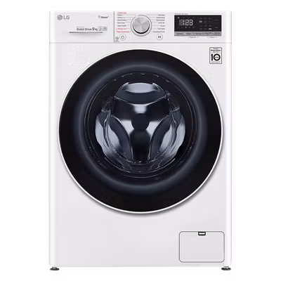 LG 9.00 Kg F4V5VYP0W Front Loading Washing Machine White
