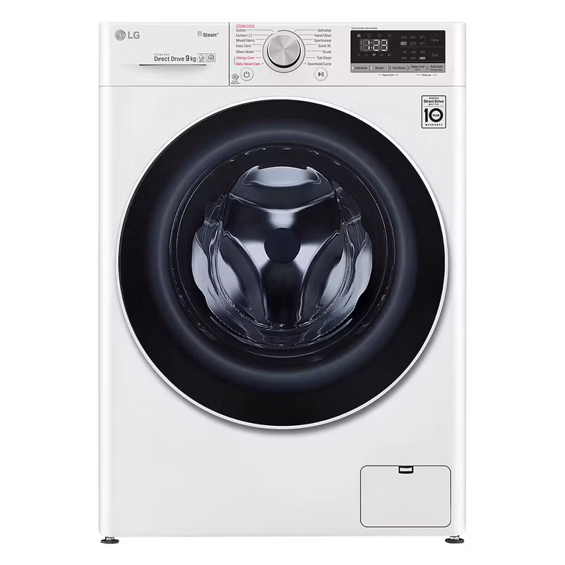LG 9.00 Kg F4V5VYP0W Front Loading Washing Machine White