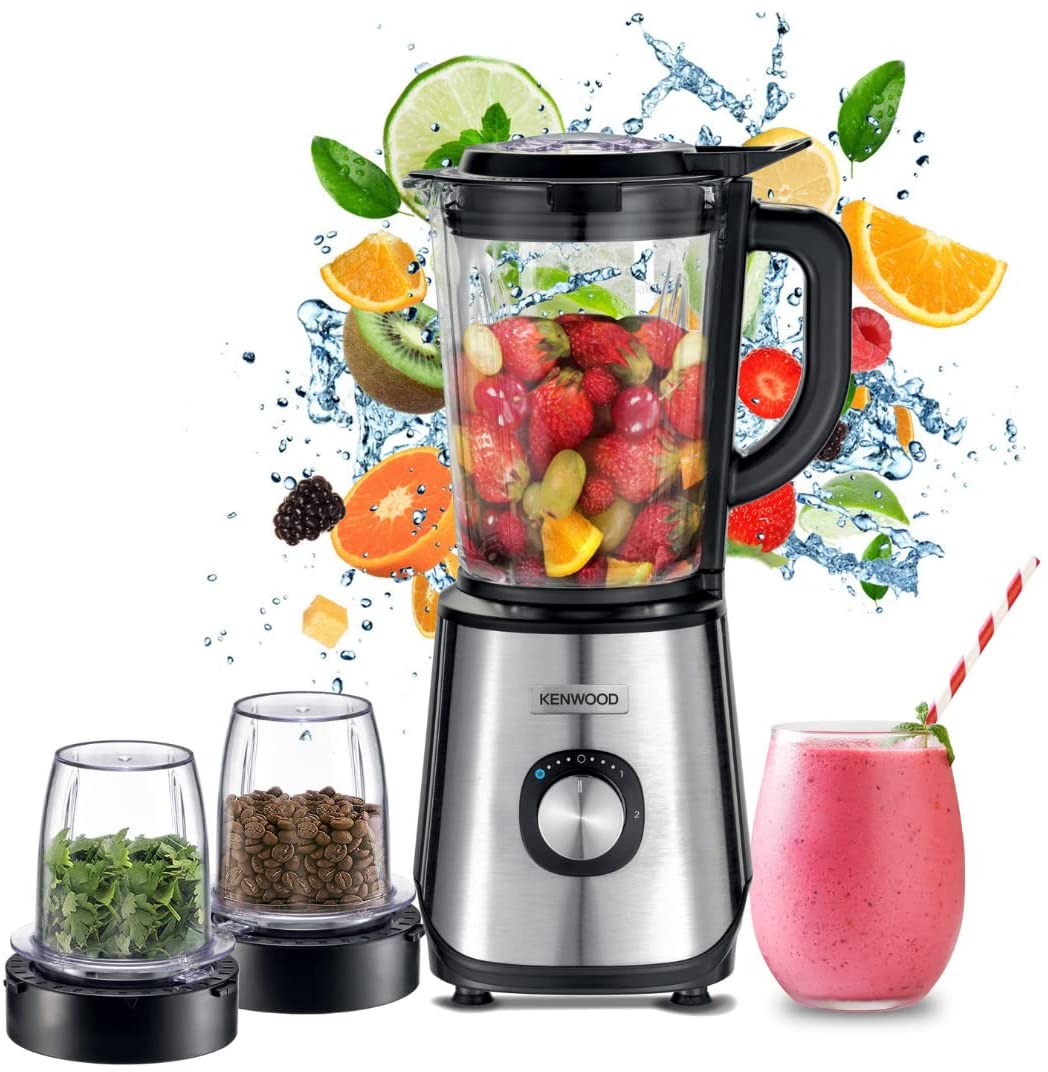 Kenwood Glass Blender Smoothie Maker (BLM45.720SS) 2 IN 1