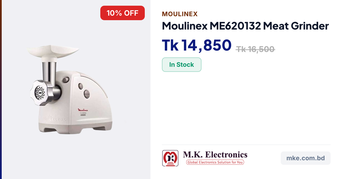 Buy Moulinex ME620132 2000W Meat Grinder | M.K. Electronics | M.K ...