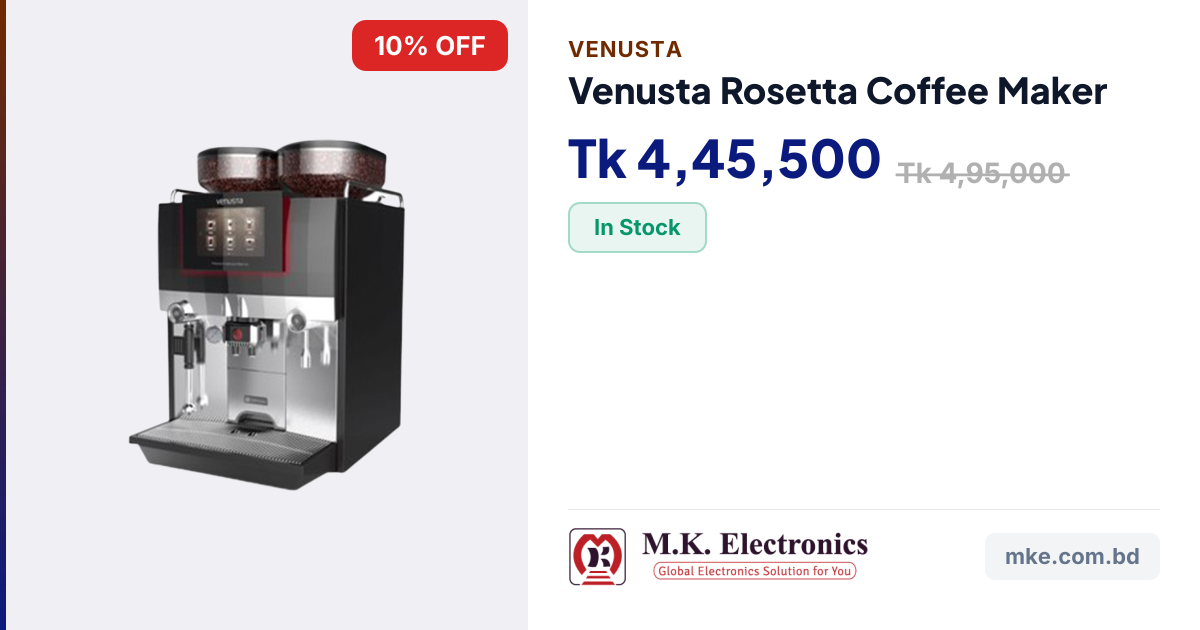 Venusta Rosetta Coffee Maker | M.K. Electronics